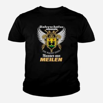 Schwarzes Adler-Kinder Tshirt mit deutschem Spruch, Feuerwehr Unterstützung - Seseable