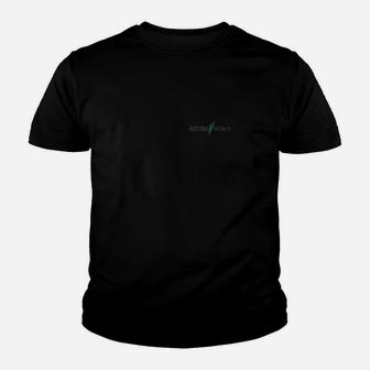 Schwarzes Herren-Kinder Tshirt mit dezenter Logo-Stickerei, Elegantes Design - Seseable
