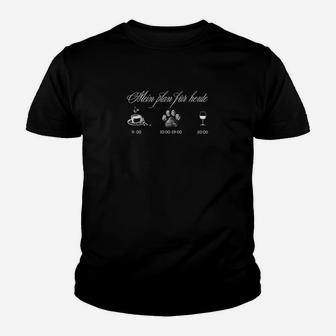 Schwarzes Kaffee Kinder Tshirt mit Lustigem Spruch, Tee für Kaffee-Liebhaber - Seseable