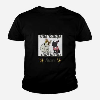 Schwarzes Katzenmotiv Kinder Tshirt, Fünf Bunnys & kleine Sterne - Seseable