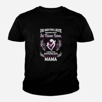 Schwarzes Kinder Tshirt für Mütter, Wichtigste Nennen Mich Mama Tee - Seseable