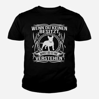 Schwarzes Kinder Tshirt mit [Hunderasse] Motiv, Spruch für Hundebesitzer - Seseable