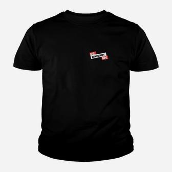 Schwarzes Kinder Tshirt mit Logo-Print auf der Brust, Trendiges Design - Seseable
