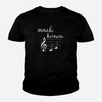 Schwarzes Kinder Tshirt mit Musikalischem Aufdruck Mach Keinen, Tee für Musikfans - Seseable