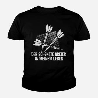 Schwarzes Kinder Tshirt mit Pfeil-Design, Schönster Dreier im Leben-Aufdruck - Seseable