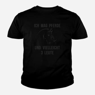Schwarzes Kinder Tshirt Pferde-Motiv & Lustiger Spruch für Pferdeliebhaber - Seseable