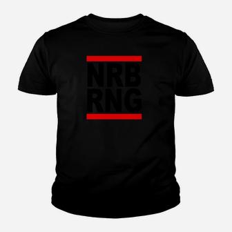Schwarzes NRB RNG Grafik-Kinder Tshirt mit rotem Streifen-Design - Seseable