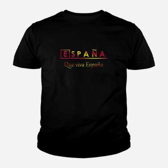 Schwarzes Spanien Kinder Tshirt ESPAÑA - Que viva España, Nationalstolz Design - Seseable