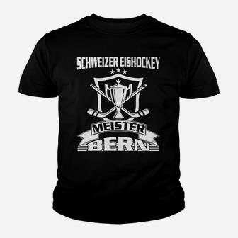 Schweizer Eishockey Meister Bern Schwarzes Kinder Tshirt, Fanartikel - Seseable