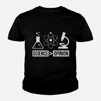 Science Day Gift Scientist Facts Evidence Science Kid T-Shirt - Seseable