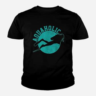 Scuba Diving Aquaholic Funny Scuba Diver Gift Kid T-Shirt - Seseable