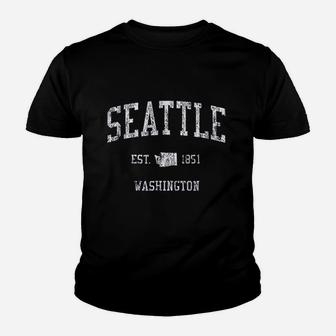 Seattle Washington Vintage Sports Design Kid T-Shirt - Seseable