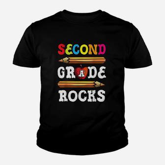 Second Grade Rocks Back To School 2nd Grade Teacher Kid T-Shirt - Seseable