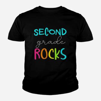 Second Grade Rocks Team 2nd Grade Teacher Kid T-Shirt - Seseable