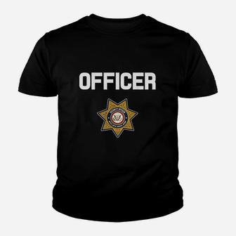 Security Officer Enforcement Badge Police Guards Duty Kid T-Shirt - Seseable