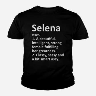 Selena Definition Personalized Name Funny Christmas Gift Kid T-Shirt - Seseable