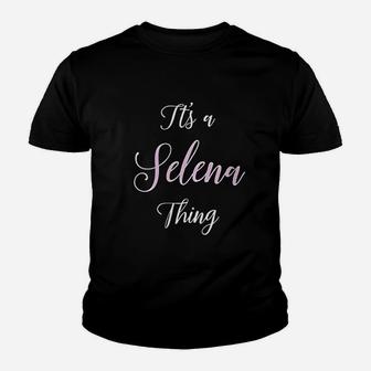 Selena Name Personalized Women Cute Pink Girl Custom Gift Kid T-Shirt - Seseable