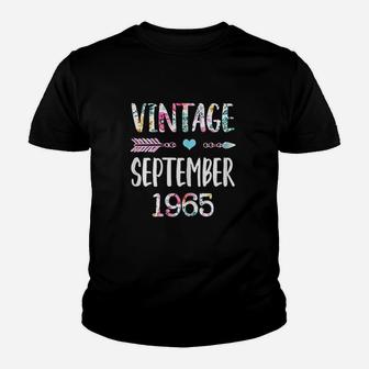 September Girls 1965 Gift 57th Years Old Vintage Since 1965 Kid T-Shirt - Seseable