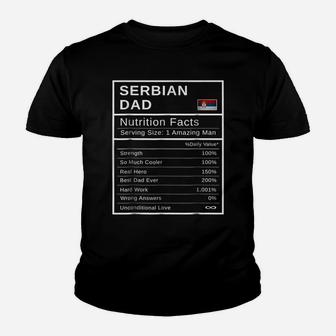 Serbian Dad Nutrition Facts Kid T-Shirt - Seseable
