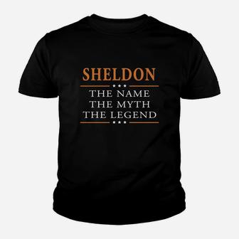 Sheldon The Name The Myth The Legend Sheldon Shirts Sheldon The Name The Myth The Legend My Name Is Sheldon I'm Sheldon T-shirts Sheldon Shirts For Sheldon Kid T-Shirt - Seseable