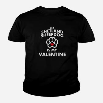 Shetland Sheepdog Dog Anti Valentine Dog Lover Kid T-Shirt - Seseable