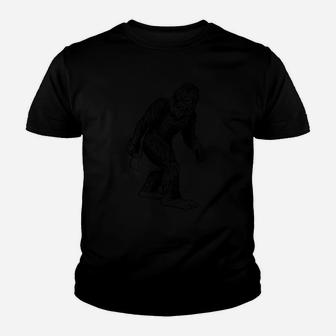 Silly Halloween Perfect Bigfoot Carries Toilet Paper Kid T-Shirt - Seseable