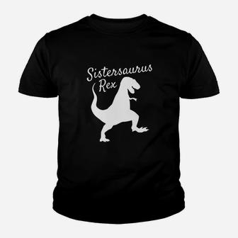 Sister Saurus Rex Family Dinosaur Christmas Pajamas Kid T-Shirt - Seseable