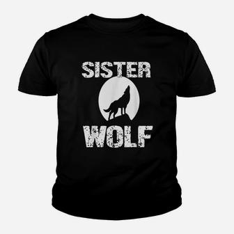 Sister Wolf Wolves Moon Girls Kid T-Shirt - Seseable