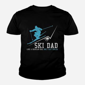 Ski Dad Funny Winter Sports Skiing Father Kid T-Shirt - Seseable