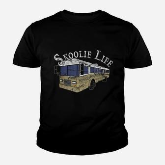 Skoolie Life Bus Conversion Nomad Lifestyle Vintage Kid T-Shirt - Seseable