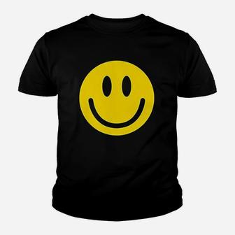 Smile Face Emoticons Graphic Sarcastic Happy Face Humor Funny Kid T-Shirt - Seseable