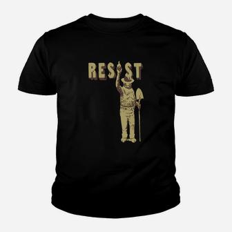 Smokey Bear Says Resist Tee Shirt - Mens Tall T-shirt Kid T-Shirt - Seseable