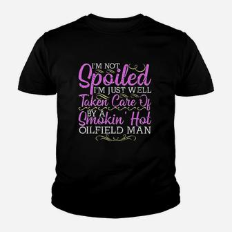 Smokin Hot Oilfield Man Worker Girlfriend Wife Fiancee Gift Kid T-Shirt - Seseable