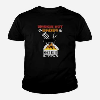 Smoking Hot Daddy Funny Bbq Dad Fathers Day Premium Kid T-Shirt - Seseable