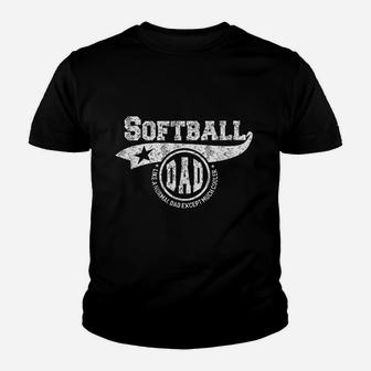 Softball Dad Fathers Day Gift Father Sport Men Kid T-Shirt - Seseable