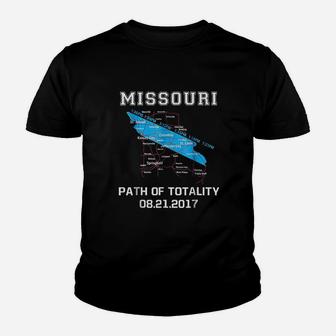 Solar Eclipse Missouri Road Map Path Of Totality Kid T-Shirt - Seseable
