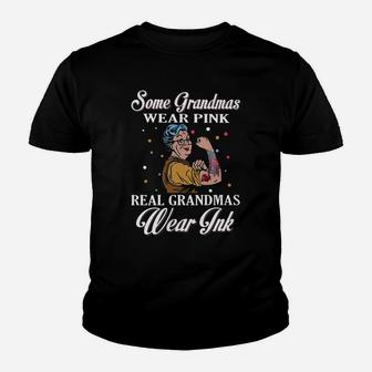 Some Grandmas Wear Pink Real Grandmas Wear Ink Kid T-Shirt - Seseable