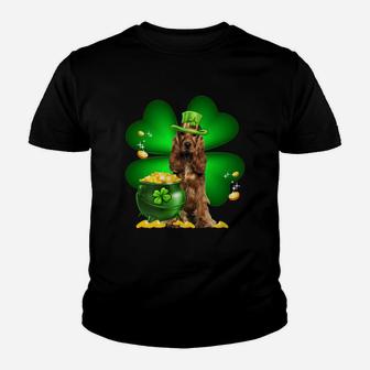Spaniel Shamrock St Patricks Day Irish Great Dog Lovers Kid T-Shirt - Seseable