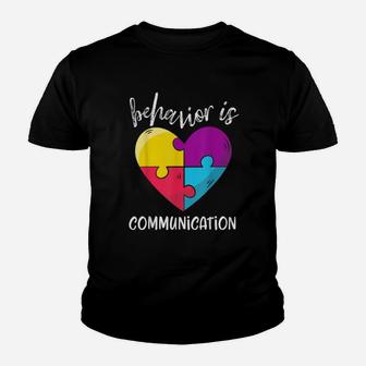 Sped Special Education Behavior Is Communication Heart Kid T-Shirt - Seseable