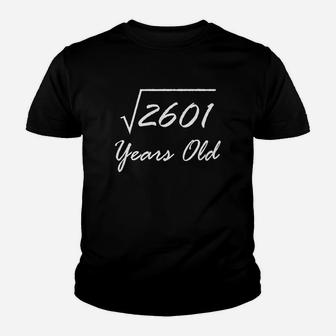 Square Root Of 2601 51 Years Old Kid T-Shirt - Seseable