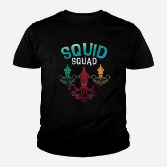 Squid Squad Funny Sea Ocean Octopus Friends Kid T-Shirt - Seseable