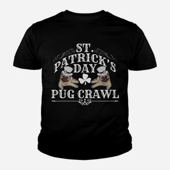 St Patricks Day Dog Pug Crawl For Dog Lovers Kid T-Shirt - Seseable