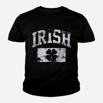 St Patricks Day Irish Athletic Vintage Distressed Irish Kid T-Shirt - Seseable