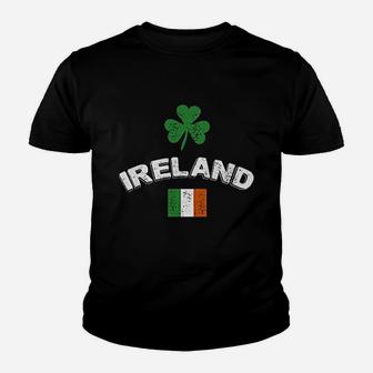 St Patricks Day Lucky Ireland Flag Lucky Leaf Kid T-Shirt - Seseable