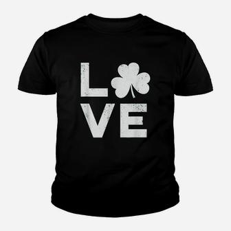 St Patricks Day Vintage Shamrock Love Irish Gift Kid T-Shirt - Seseable