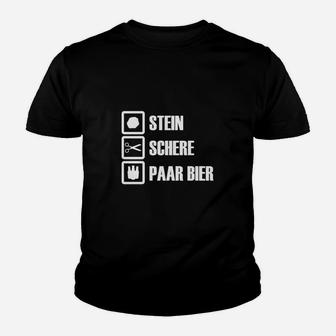 Stein Schere Paar Bier Kinder Tshirt, Lustiges Party-Kinder Tshirt für Herren - Seseable