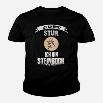 Sternzeichen Steinbock Kinder Tshirt: 'Nicht stur, nur Steinbock' Humorvolles Design - Seseable