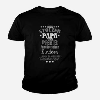 Stolzer Papa fantastischer Kinder Kinder Tshirt, Beste Idee für Vatertag - Seseable