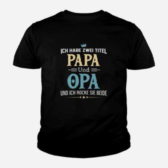 Stolzer Papa und Opa Kinder Tshirt, Lustiges Tee für Großväter - Seseable