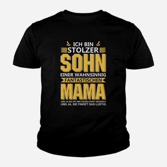 Stolzer Sohn Fantastische Mama Kinder Tshirt, Perfekt für Muttertag - Seseable